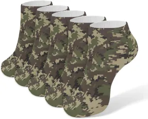 5 Pack Comfortable Ankle Socks, Casual No Show Low Cut Socks Funny Athletic Stretch Socks for Men Women Daily Wear