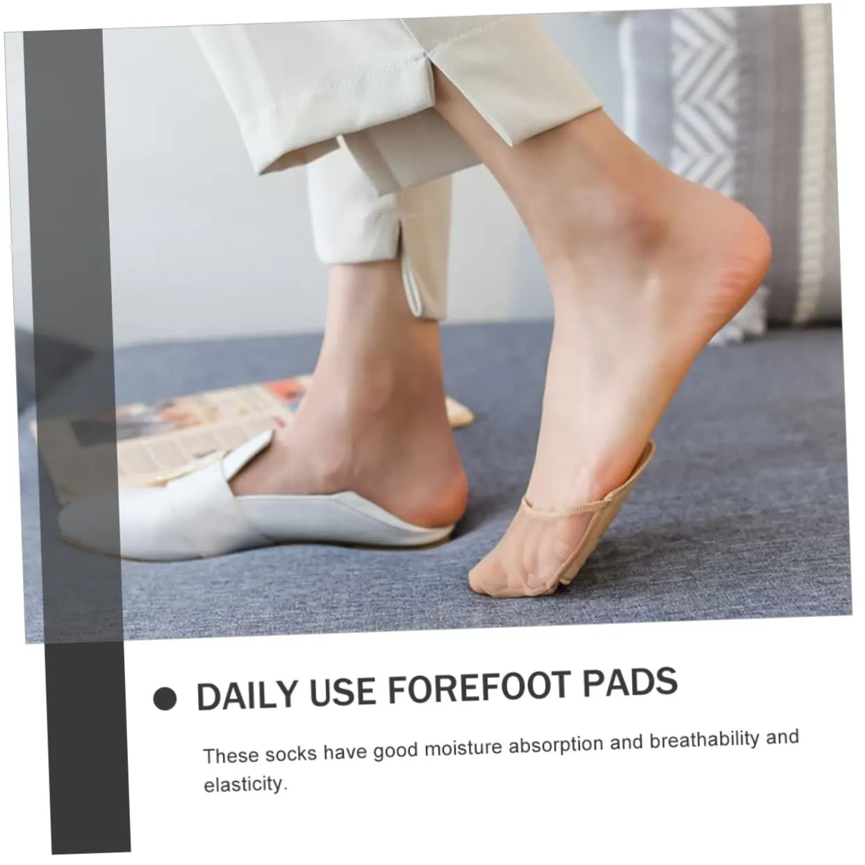 5sets No Show Socks Women Toe Pads for Shoes Anti-wear Forefoot Protective Tape 5pairs*5