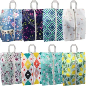 8Pcs Travel Shoe Bags, Shoe Storage Pouch with Handle, Waterproof Travel Accessories VacationShoe Bags for Travel Men and Women