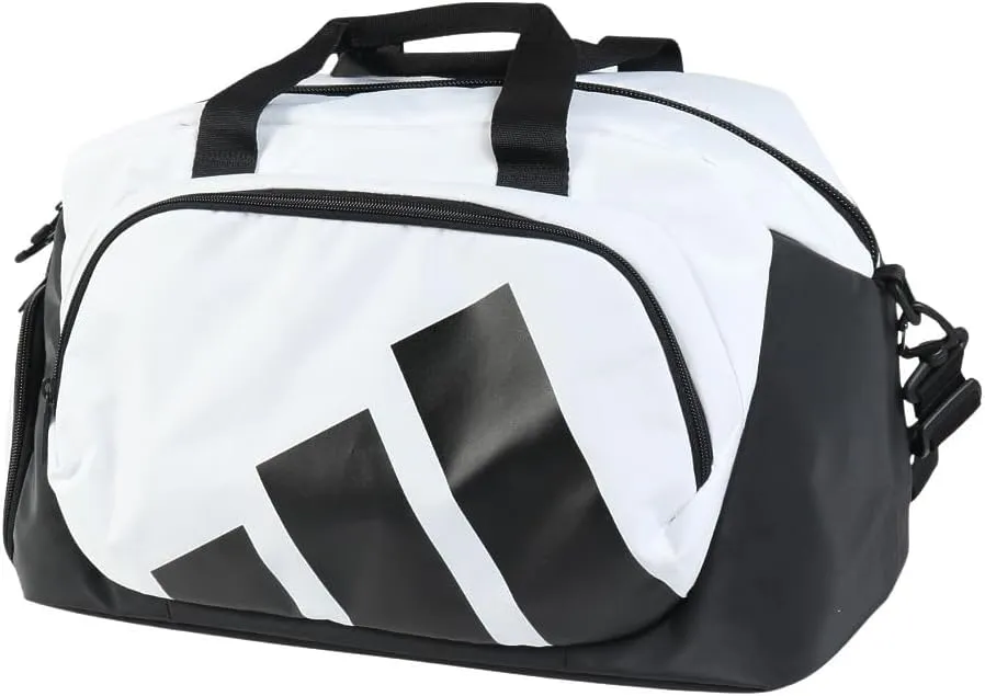 Adidas Golf IKC87 Duffel Bag with Shoes Pocket, Bold Logo Duffel Bag