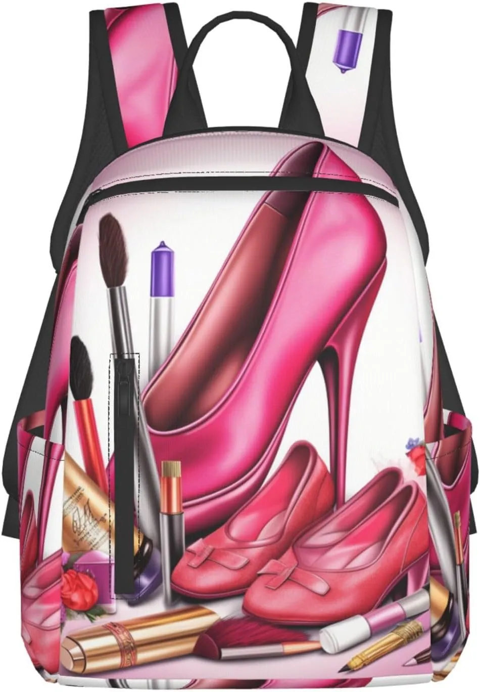 Backpack shoes and makeup Travel Casual Laptop Backpack Adjustable Hiking Daypack for Men Women