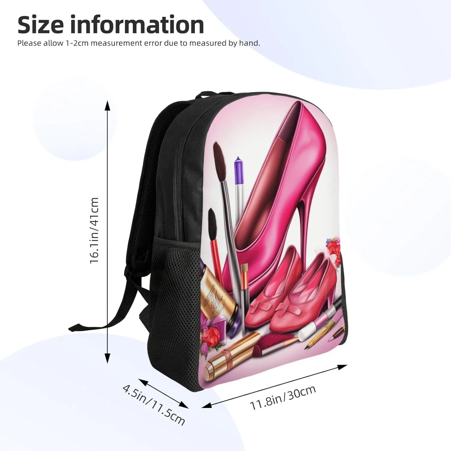 Backpack Shoes And Makeup Travel Casual Laptop Backpack Waterproof Hiking Daypack For Men Women