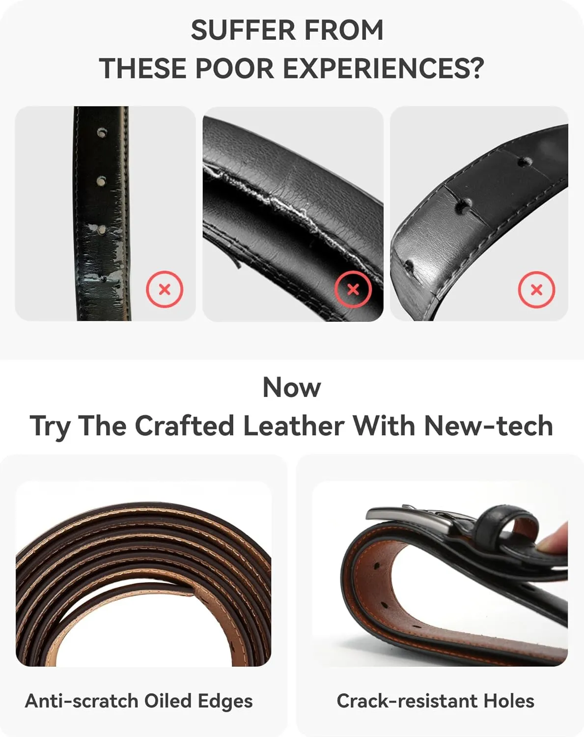 Belt Men - 1 1/8" Mens Belts Leather - Perfect Companion to Mens Dress Shoes