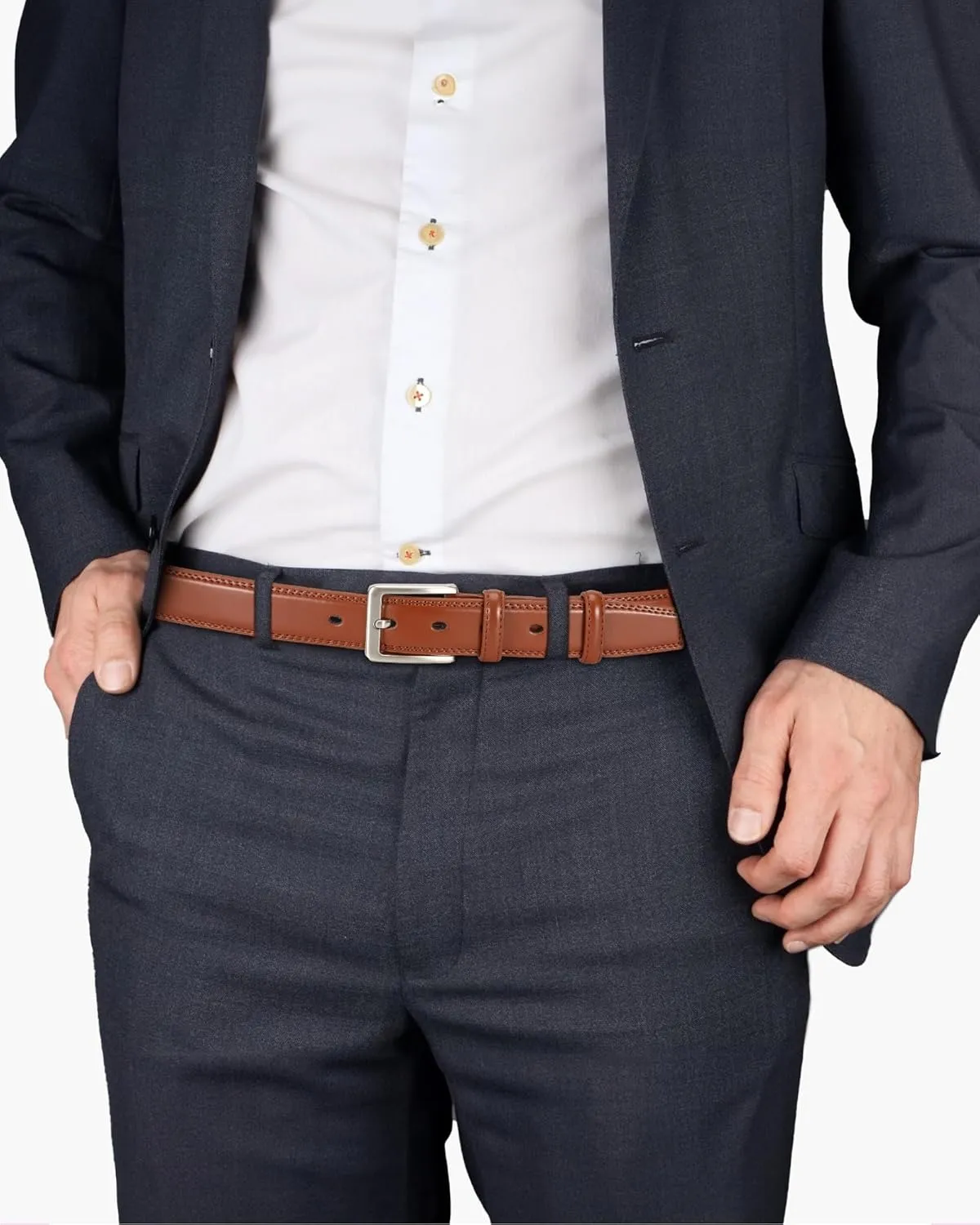 Belt Men - 1 1/8" Mens Belts Leather - Perfect Companion to Mens Dress Shoes