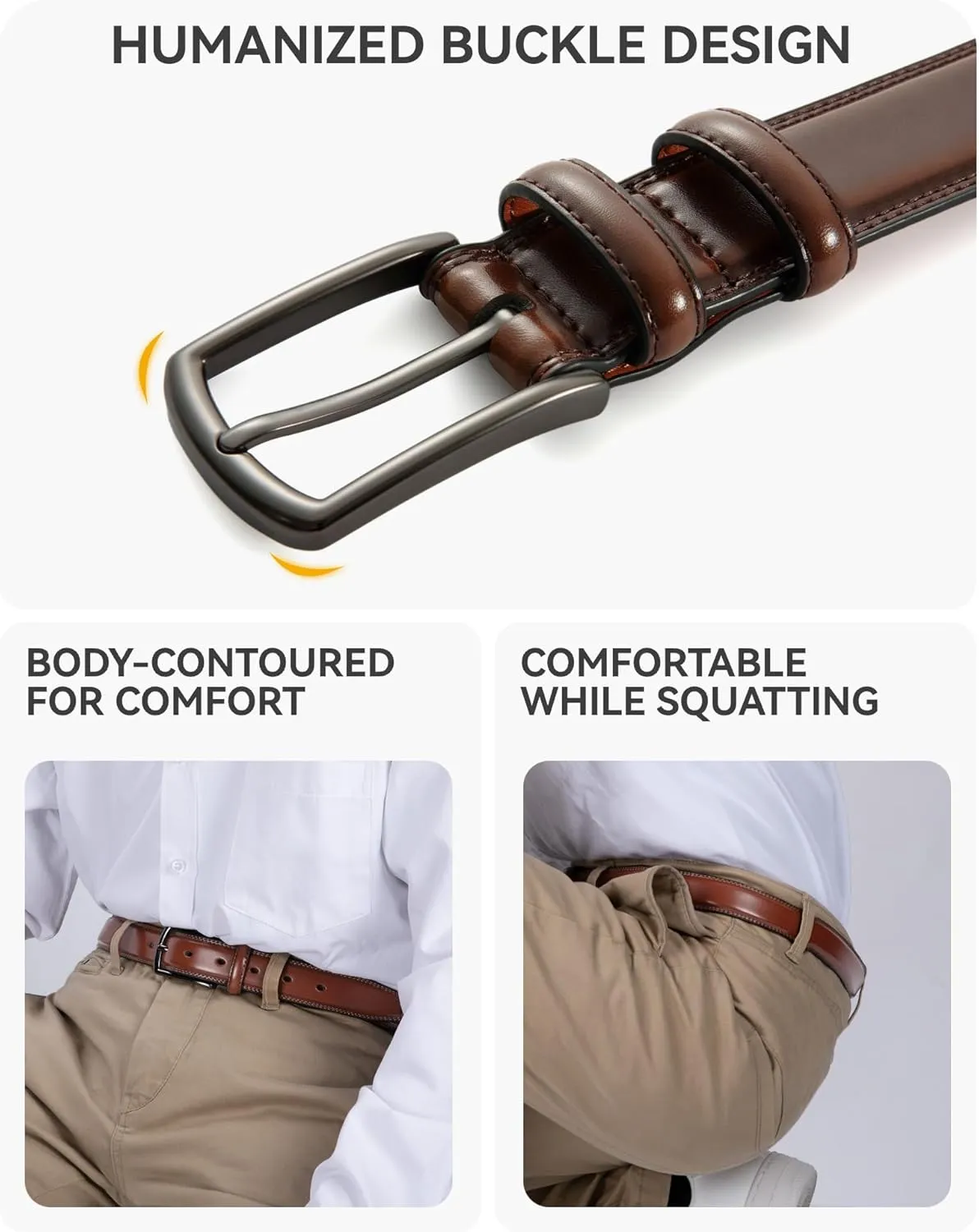 Belt Men - 1 1/8" Mens Belts Leather - Perfect Companion to Mens Dress Shoes