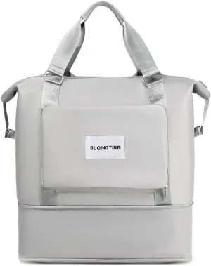BUQINGTING Gym Bag for Women,40L Travel Duffel Bag with Shoes Compartment and Wet Pocket
