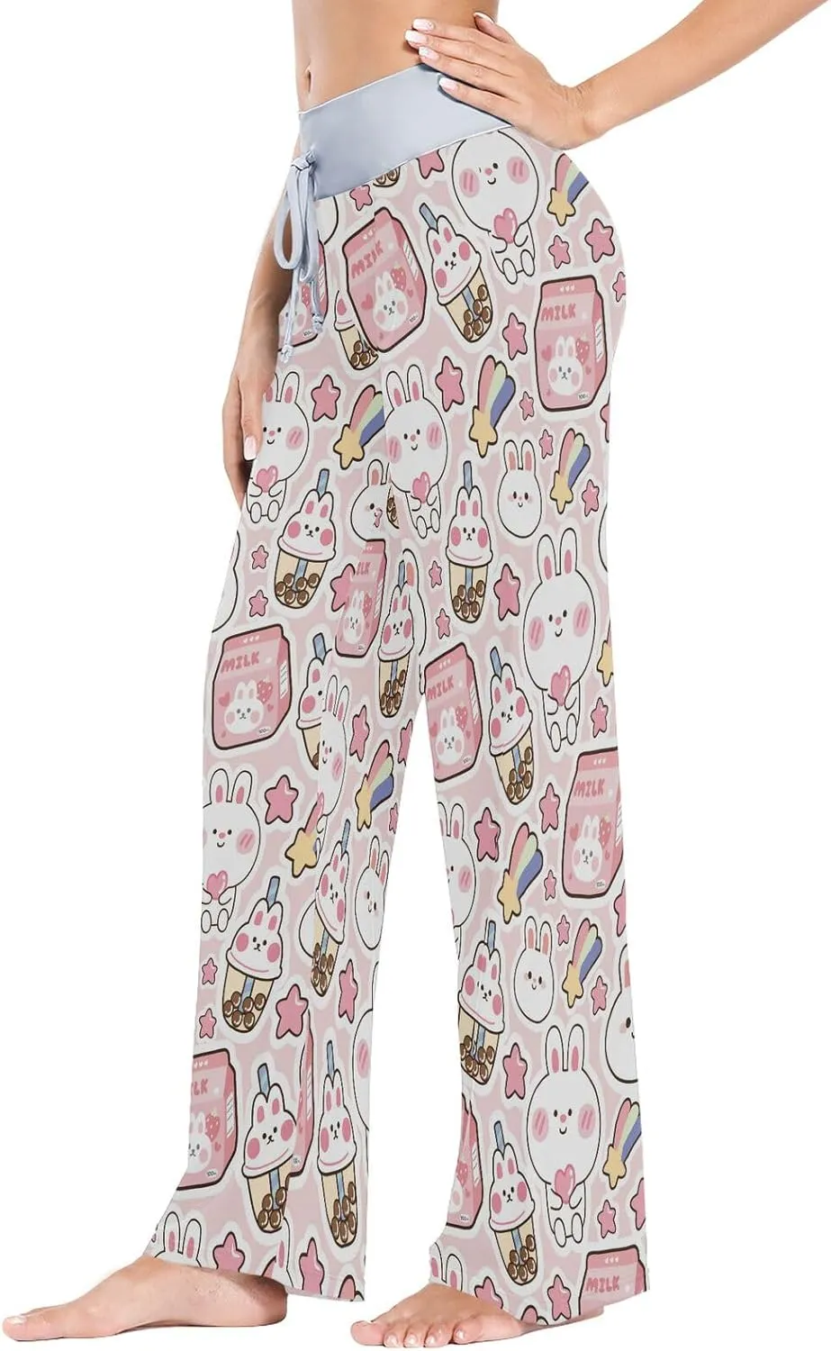 Caikeny Colorful Ballet Shoes Women's Pajama Pants Stripe Casual Lounge Pant Wide Leg Jogger Slpperwear Girl PJS XS