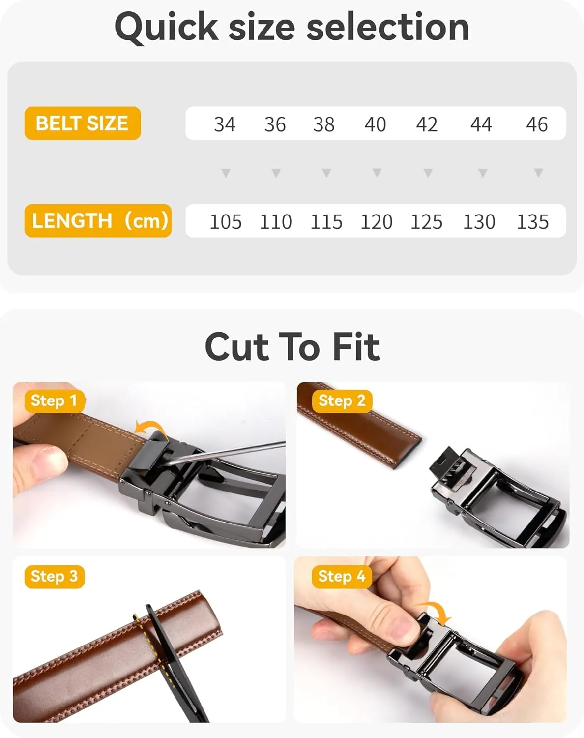 CHAOREN Belts for Men - Mens Dress Belt 1.25" Leather Belt with Removable Buckle - Perfect For Dress Shoes