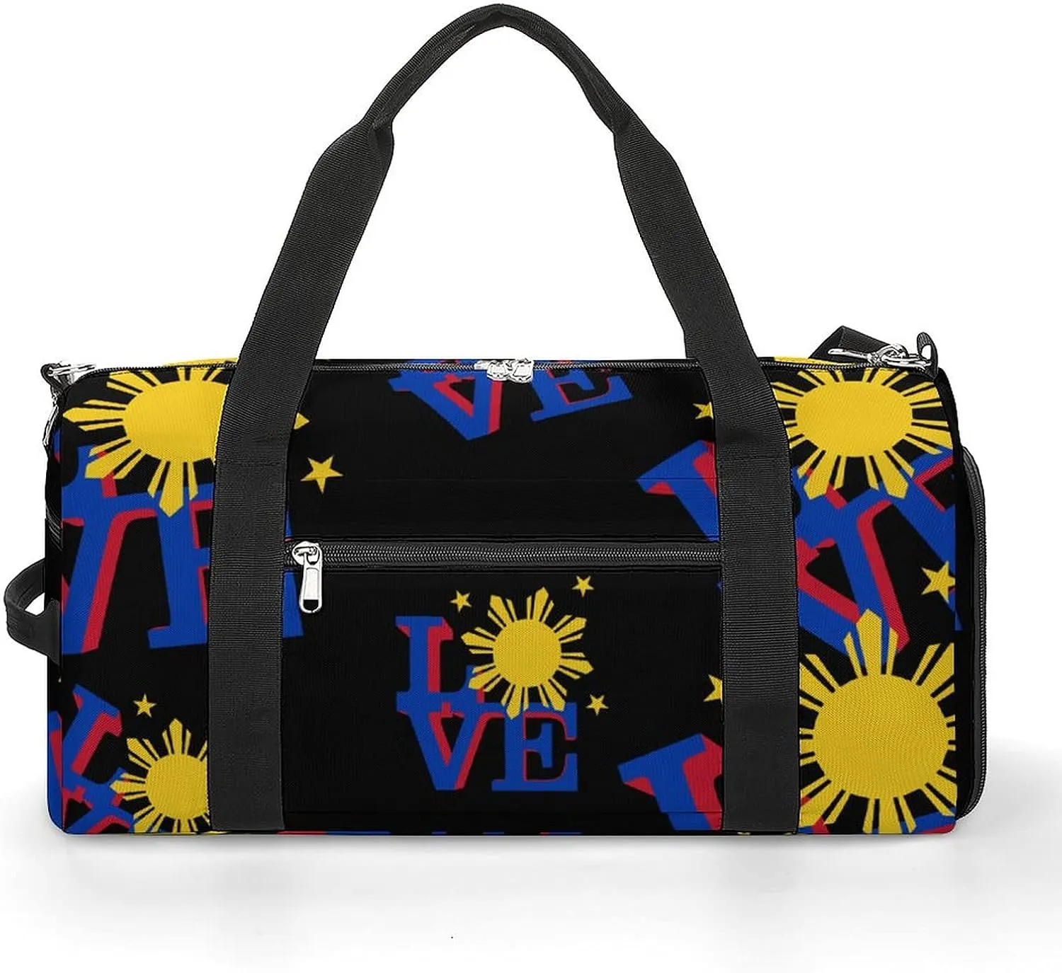 Filipino Sun Love Sports Gym Bag With Shoes Compartment Lightweight Duffel Carryon Overnight Travel Pack