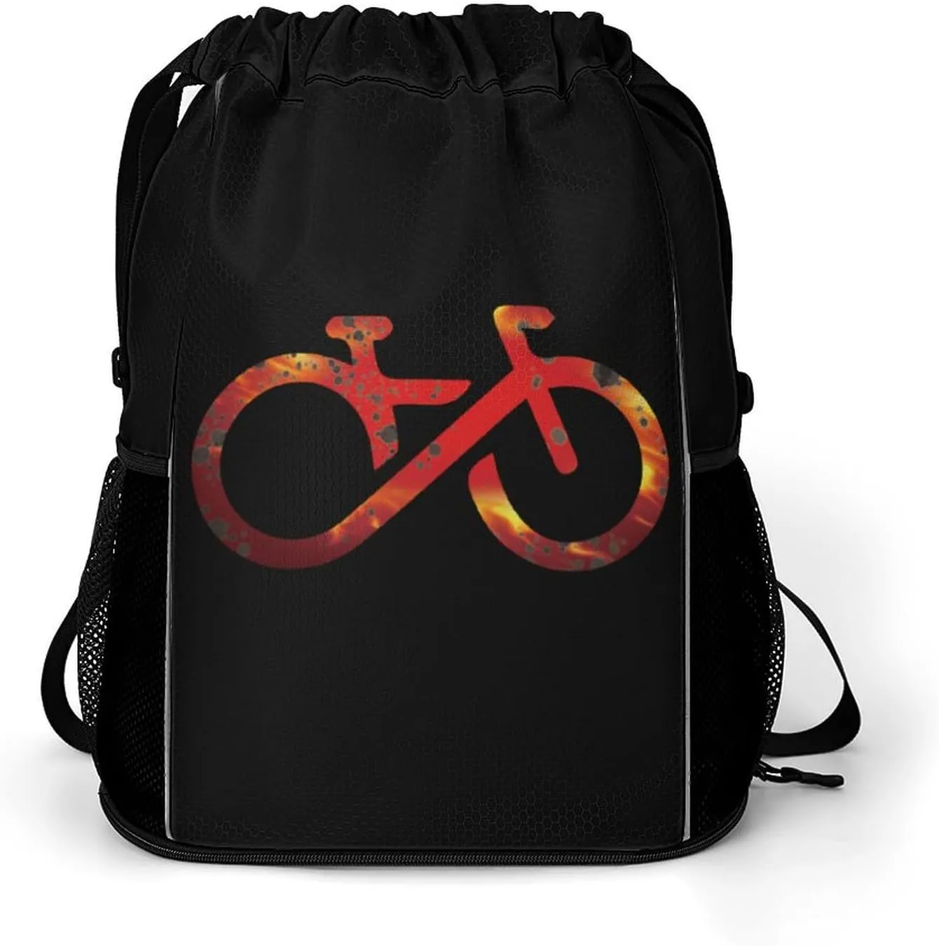 Got Dirt Bike Drawstring Backpack String Bag Sports Gym Sackpack with Side Pocket Shoes Compartment
