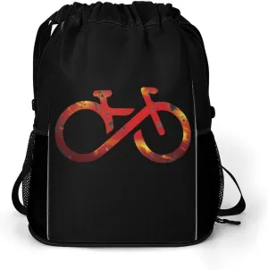 Got Dirt Bike Drawstring Backpack String Bag Sports Gym Sackpack with Side Pocket Shoes Compartment