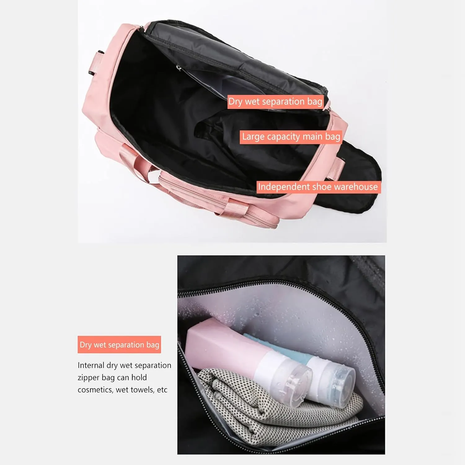 Gym Bag with Shoes Compartment,28L Duffel Bag Men,Gym Duffle Bag for Workout Sports Travel Yoga