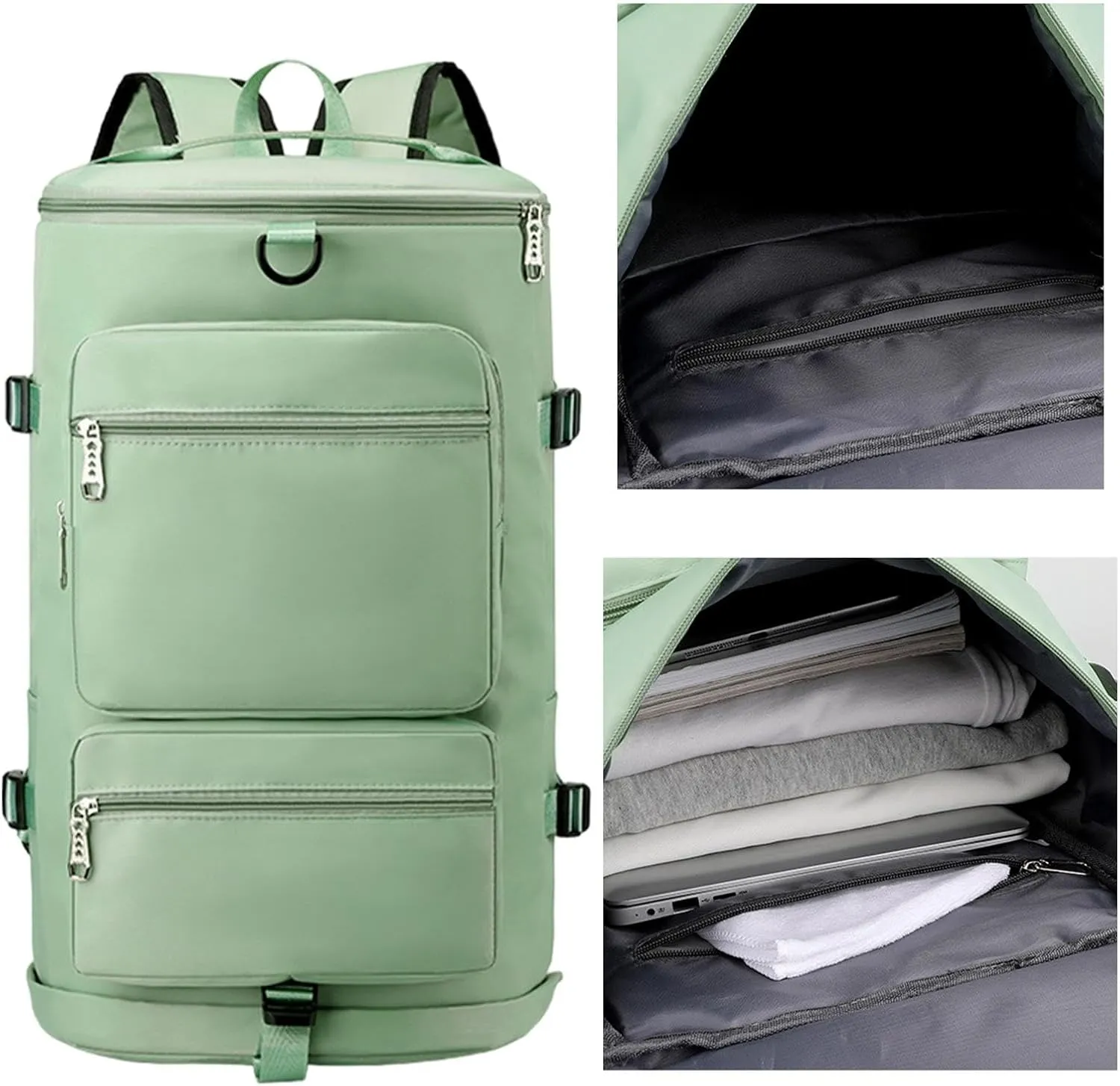 Gym Bag Women Men with Shoes Compartment & Wet Pocket Travel Duffel Bag Gym Backpack Waterproof Weekender Overnight Backpack