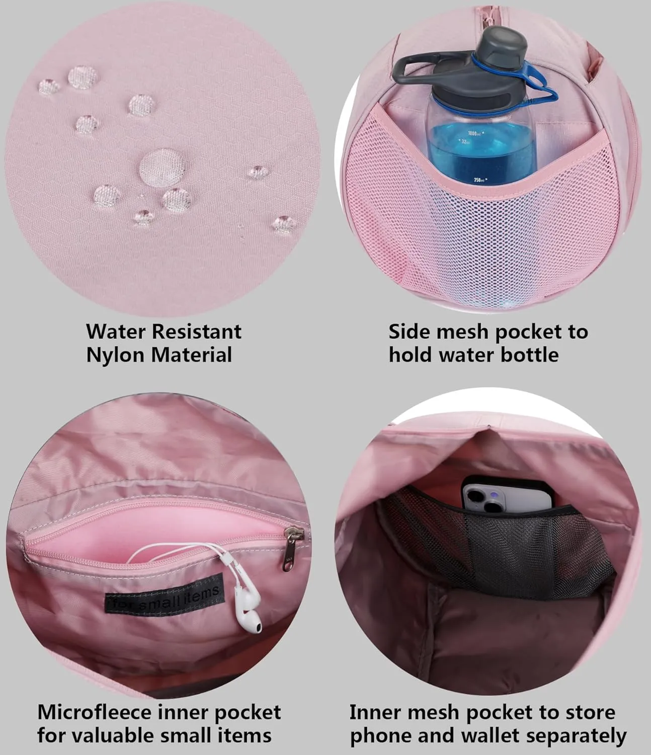 Gym Sports Small Duffel Bag for Men and Women with Shoes Compartment - Mouteenoo