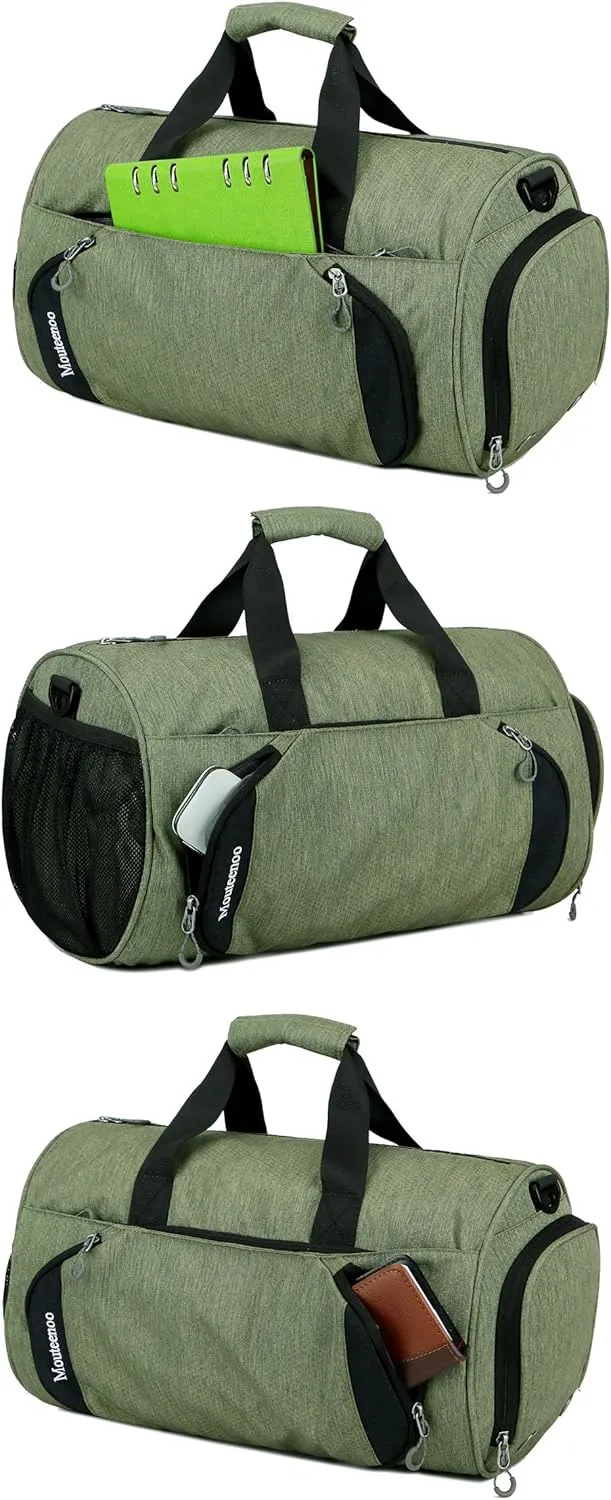 Gym Sports Small Duffel Bag for Men and Women with Shoes Compartment - Mouteenoo