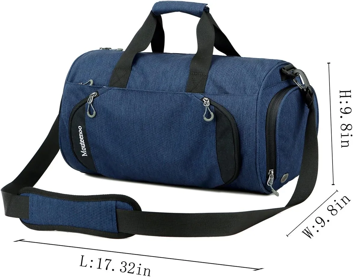 Gym Sports Small Duffel Bag for Men and Women with Shoes Compartment - Mouteenoo