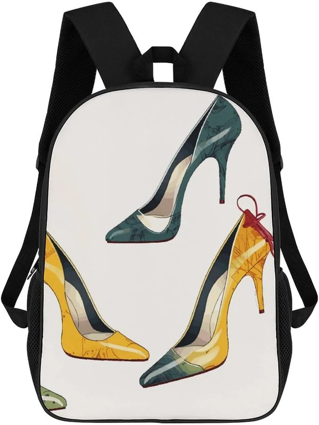 High Heel Shoes Business Laptop Backpack for Women Men 17 Inch Carry on Backpack Waterproof Black Bookbag Fashion Lightweight Backpacks for Travel Hiking Camping Casual Daypack Backpacks