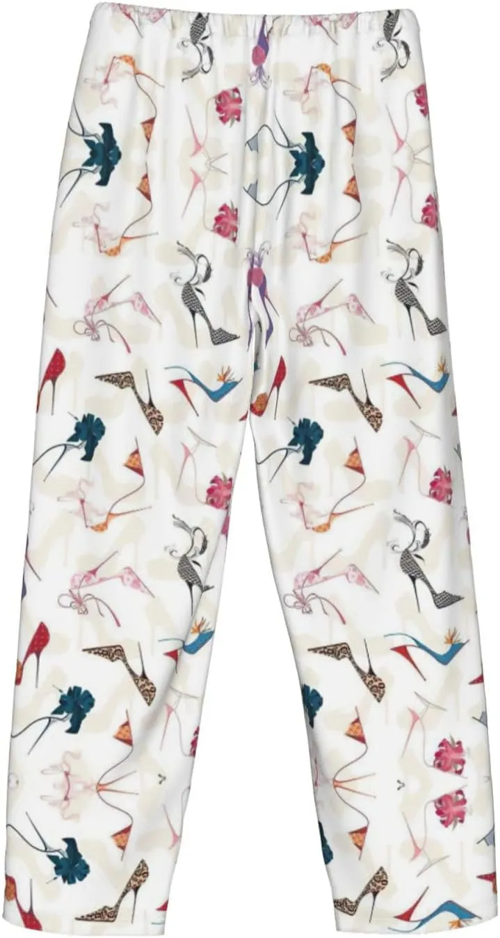 High Heel Shoes Print Men Relaxation Pajama Pants Soft Lightweight Lounge Bottoms With Drawstring Pants
