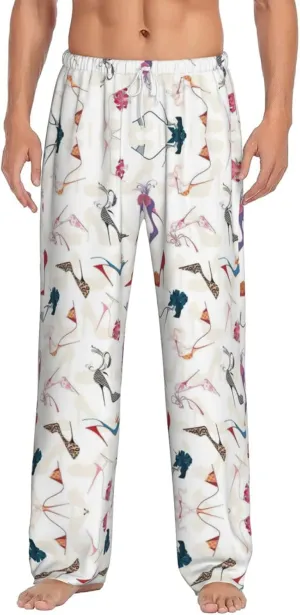 High Heel Shoes Print Men Relaxation Pajama Pants Soft Lightweight Lounge Bottoms With Drawstring Pants