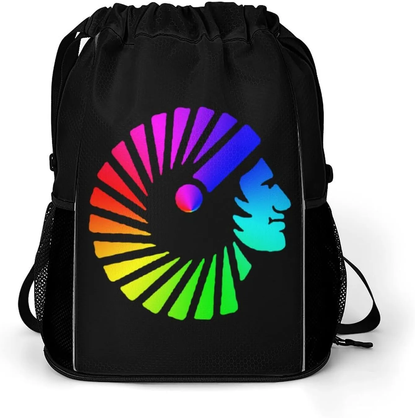 Indian Chief Drawstring Backpack String Bag Sports Gym Sackpack with Side Pocket Shoes Compartment