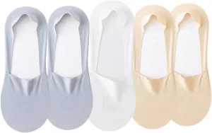 Invisible Non-slip Ice Silk Socks 5 Pairs,Thin No Show Socks,Lace No Show Liner Socks for Women