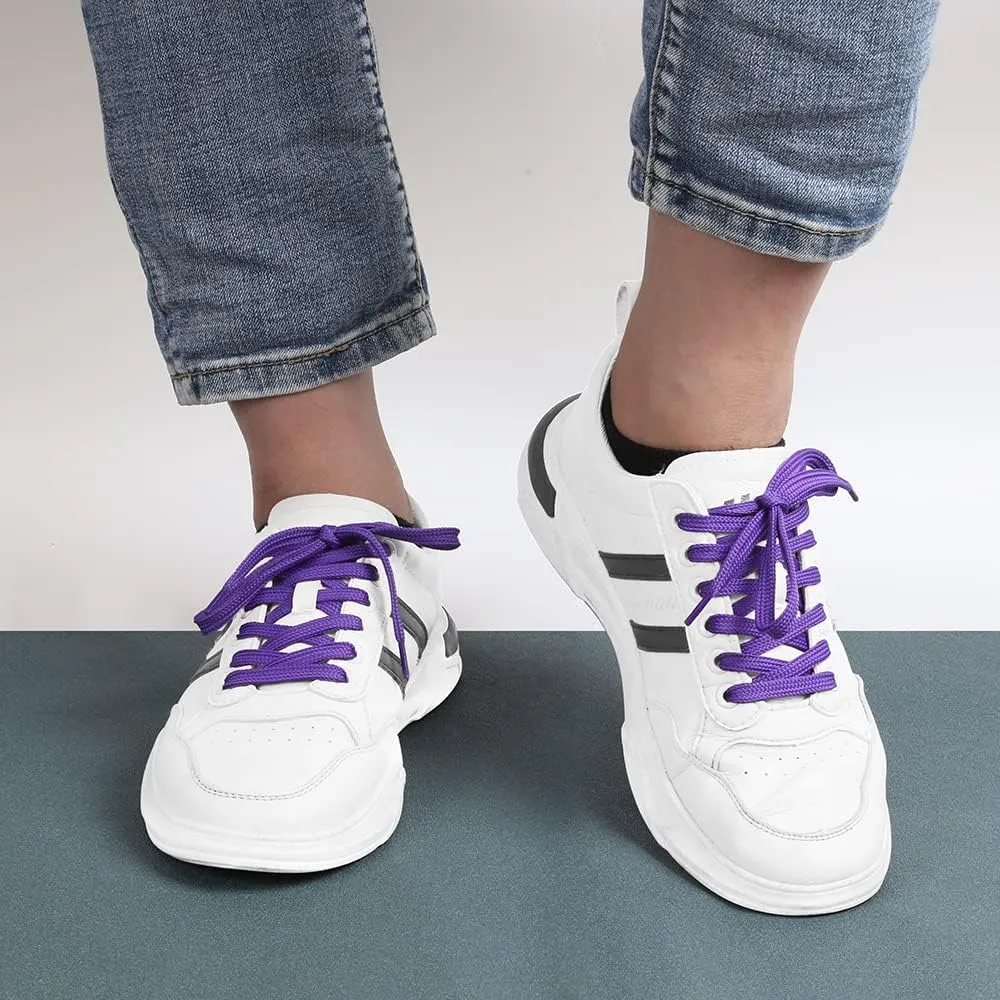 JBM 2 Pair Flat Shoe laces 5/16" Wide 47"-63" Length Shoelace for Sneakers and Athletic Shoe