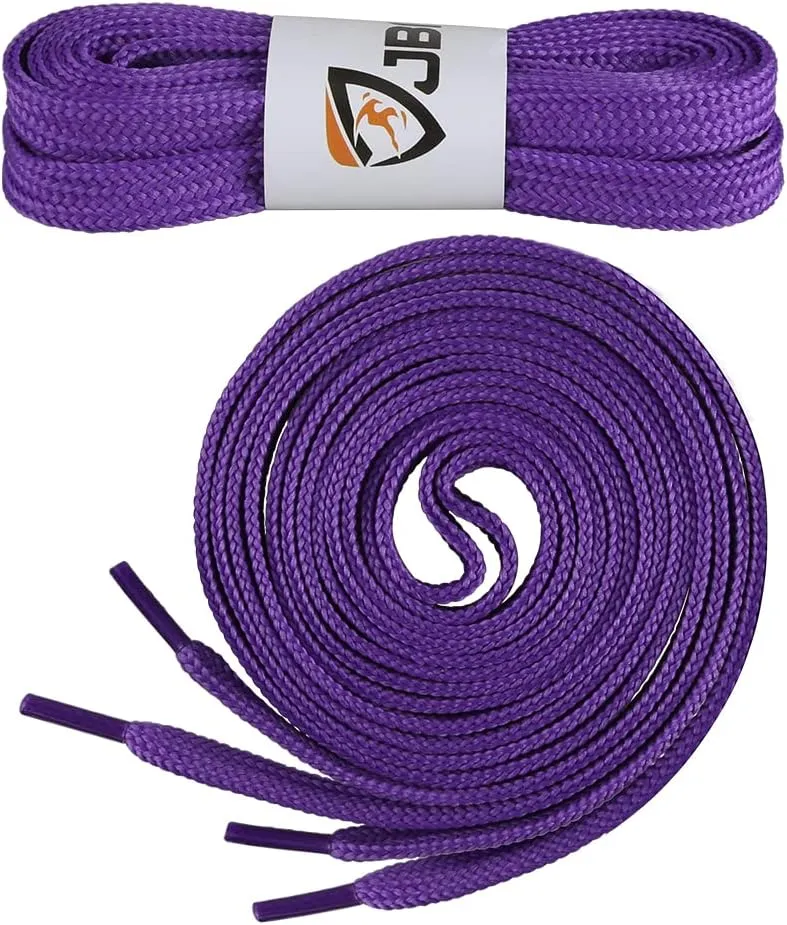 JBM 2 Pair Flat Shoe laces 5/16" Wide 47"-63" Length Shoelace for Sneakers and Athletic Shoe
