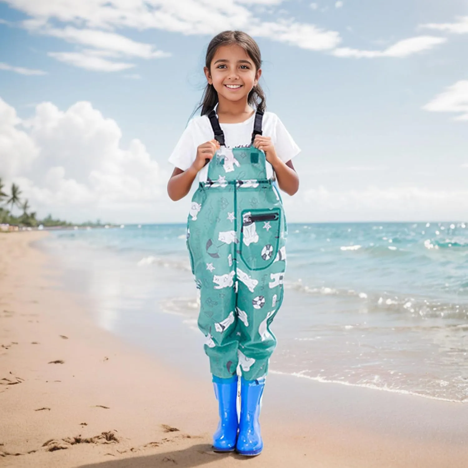 Kids Camo Chest Waders Cartoon Youth Fishing Waders For Toddler Children Water Proof Hunt Baby Girl Clothes