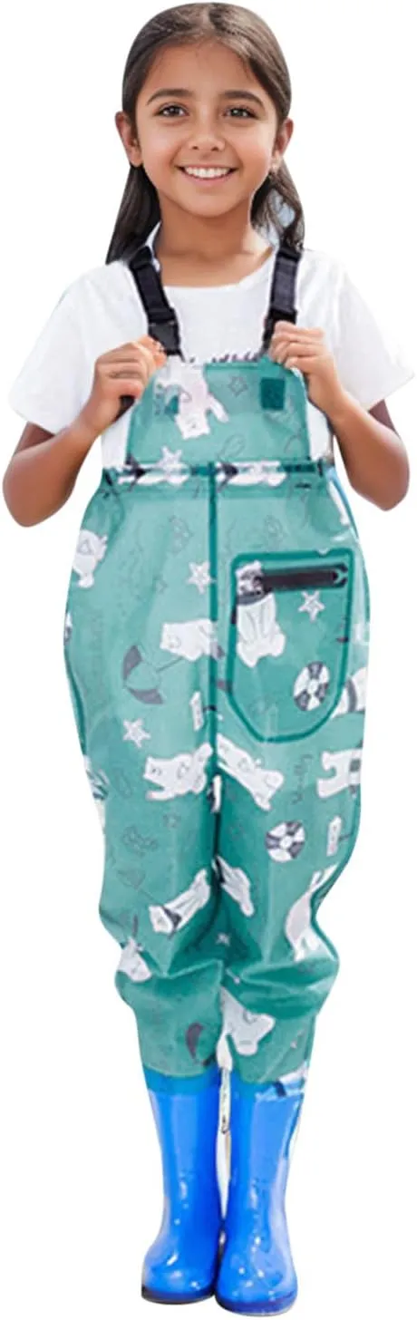 Kids Camo Chest Waders Cartoon Youth Fishing Waders For Toddler Children Water Proof Hunt Baby Girl Clothes