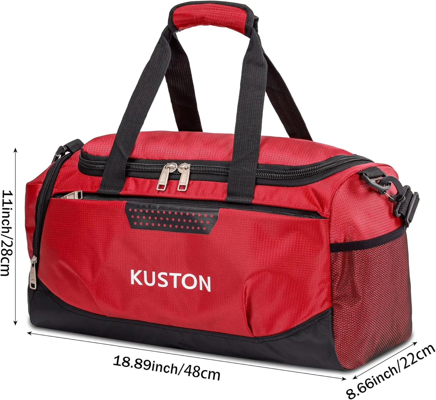 Kuston Sports Gym Bag with Shoes Compartment Travel Duffel Bag for Men and Women