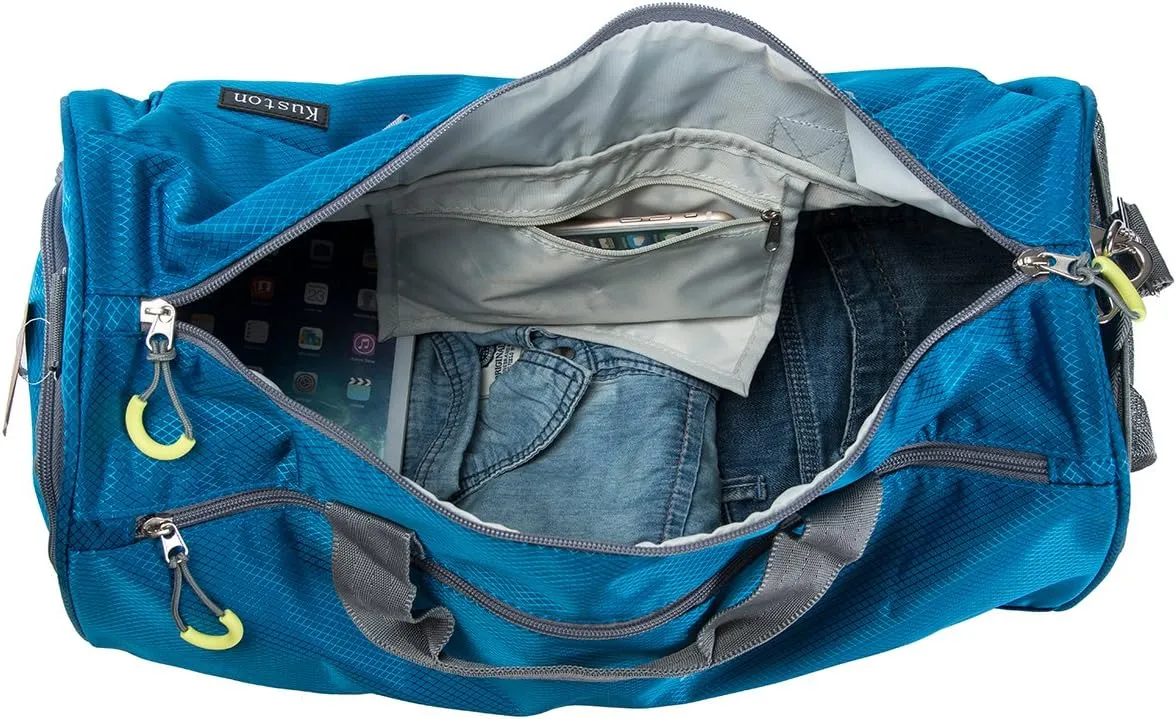 Kuston Sports Gym Bag with Shoes Compartment Travel Duffel Bag for Men and Women