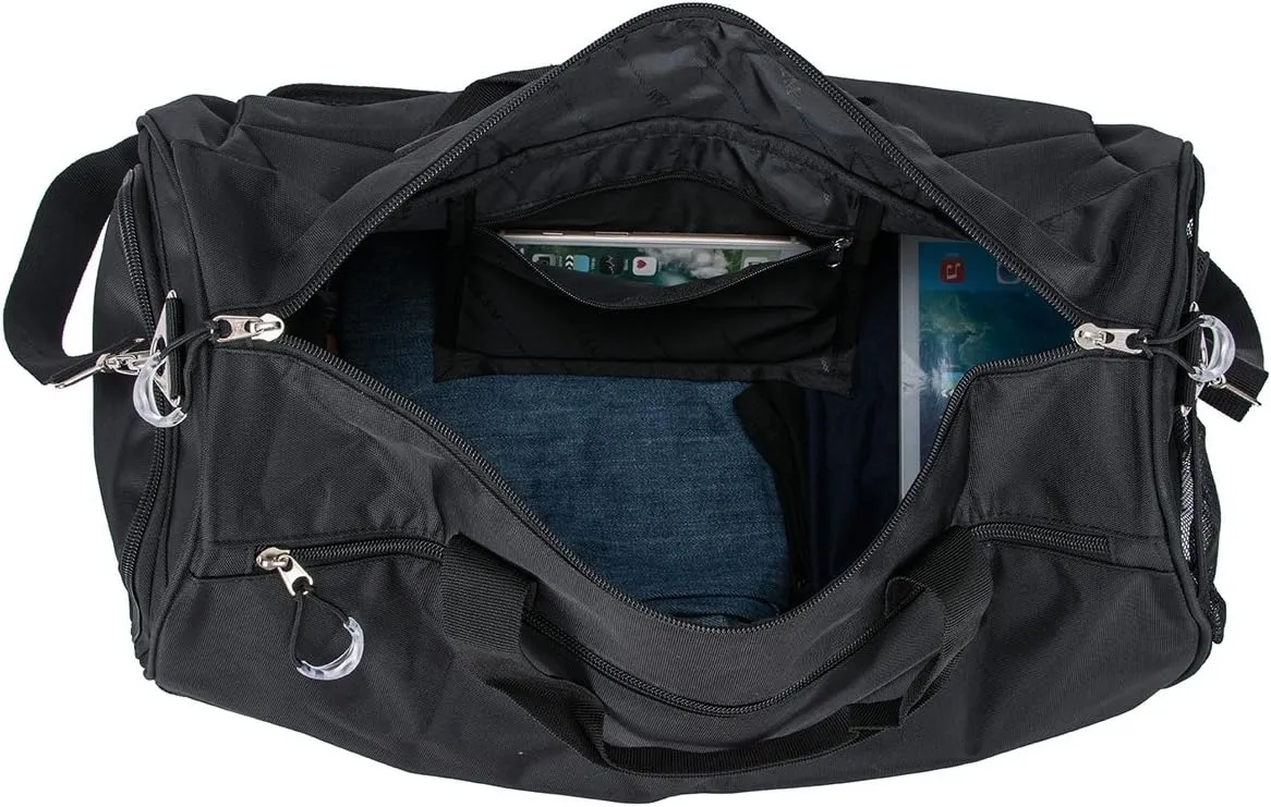 Kuston Sports Gym Bag with Shoes Compartment Travel Duffel Bag for Men and Women