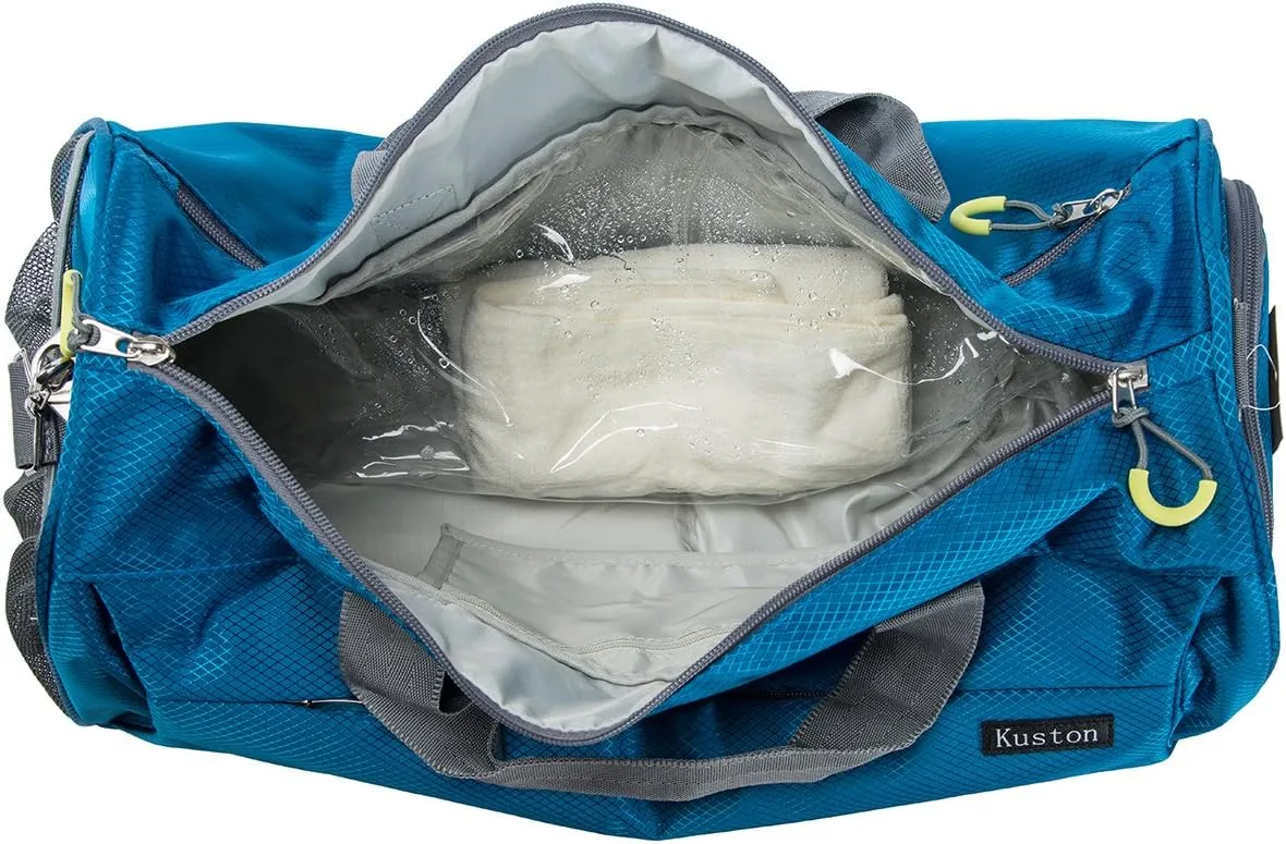 Kuston Sports Gym Bag with Shoes Compartment Travel Duffel Bag for Men and Women