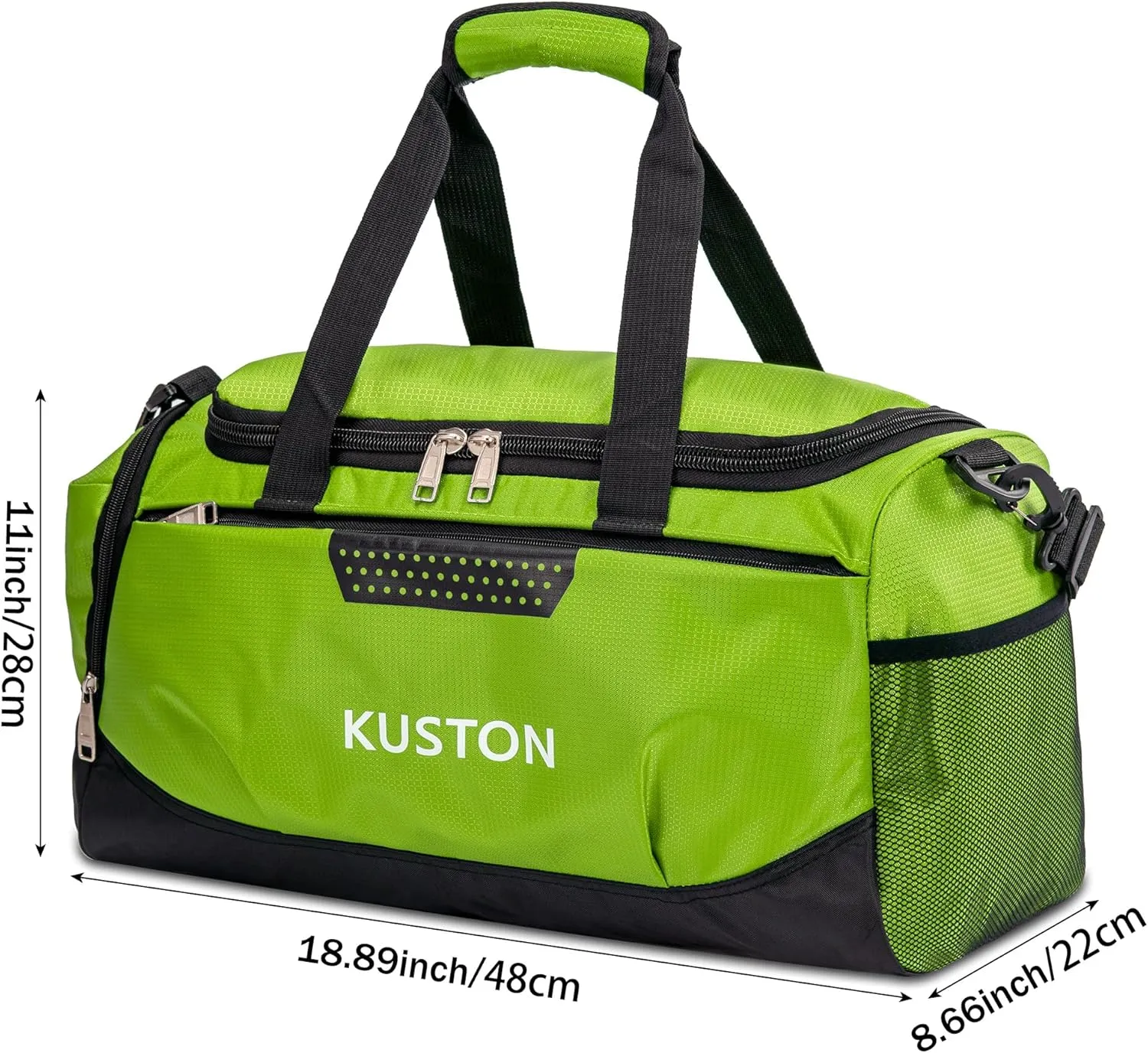 Kuston Sports Gym Bag with Shoes Compartment Travel Duffel Bag for Men and Women