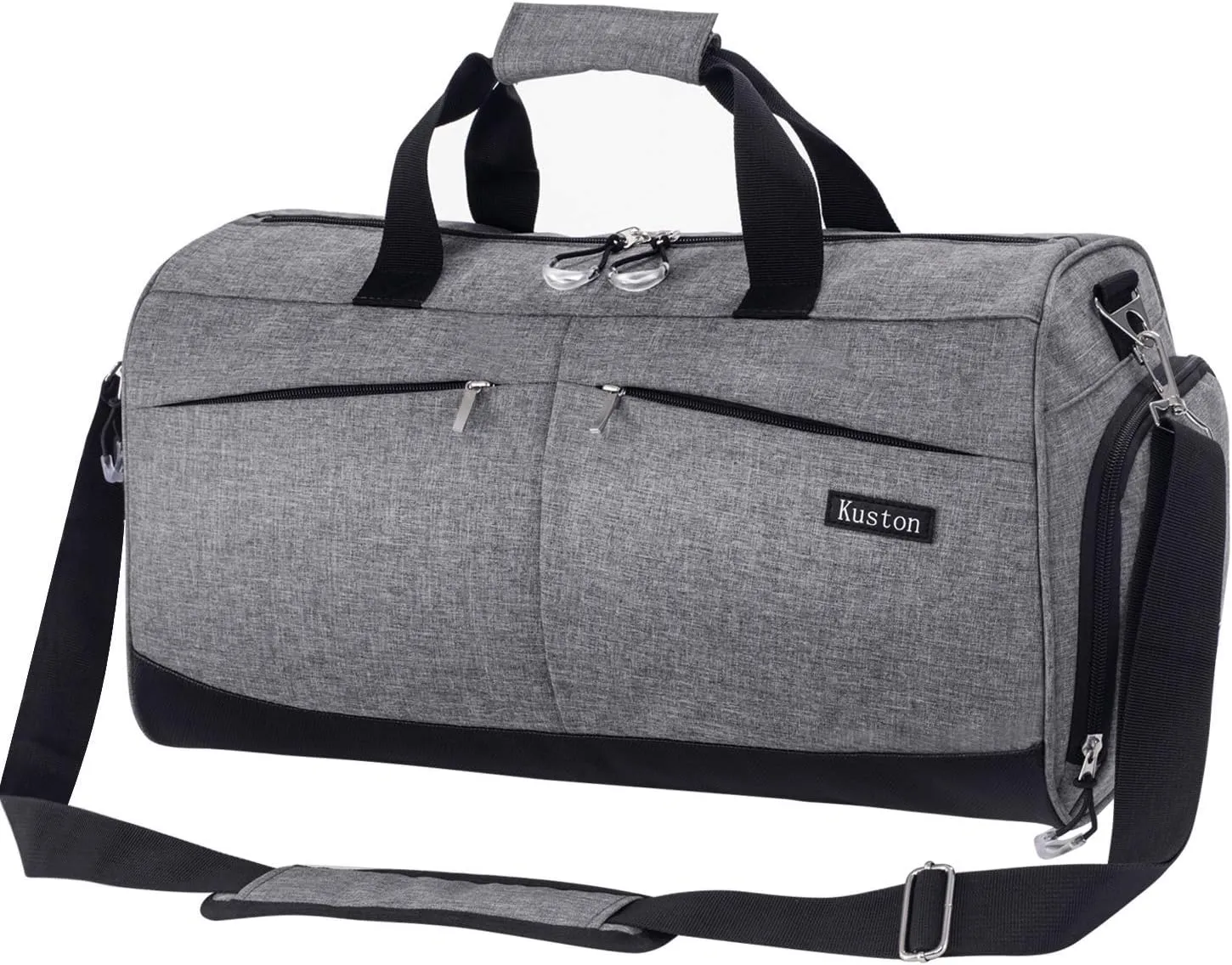 Kuston Travel Duffel Bag,45L Duffle Bag with Shoes Compartment Weekender Bag for Men Women