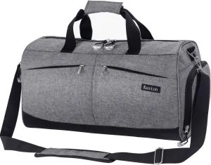 Kuston Travel Duffel Bag,45L Duffle Bag with Shoes Compartment Weekender Bag for Men Women