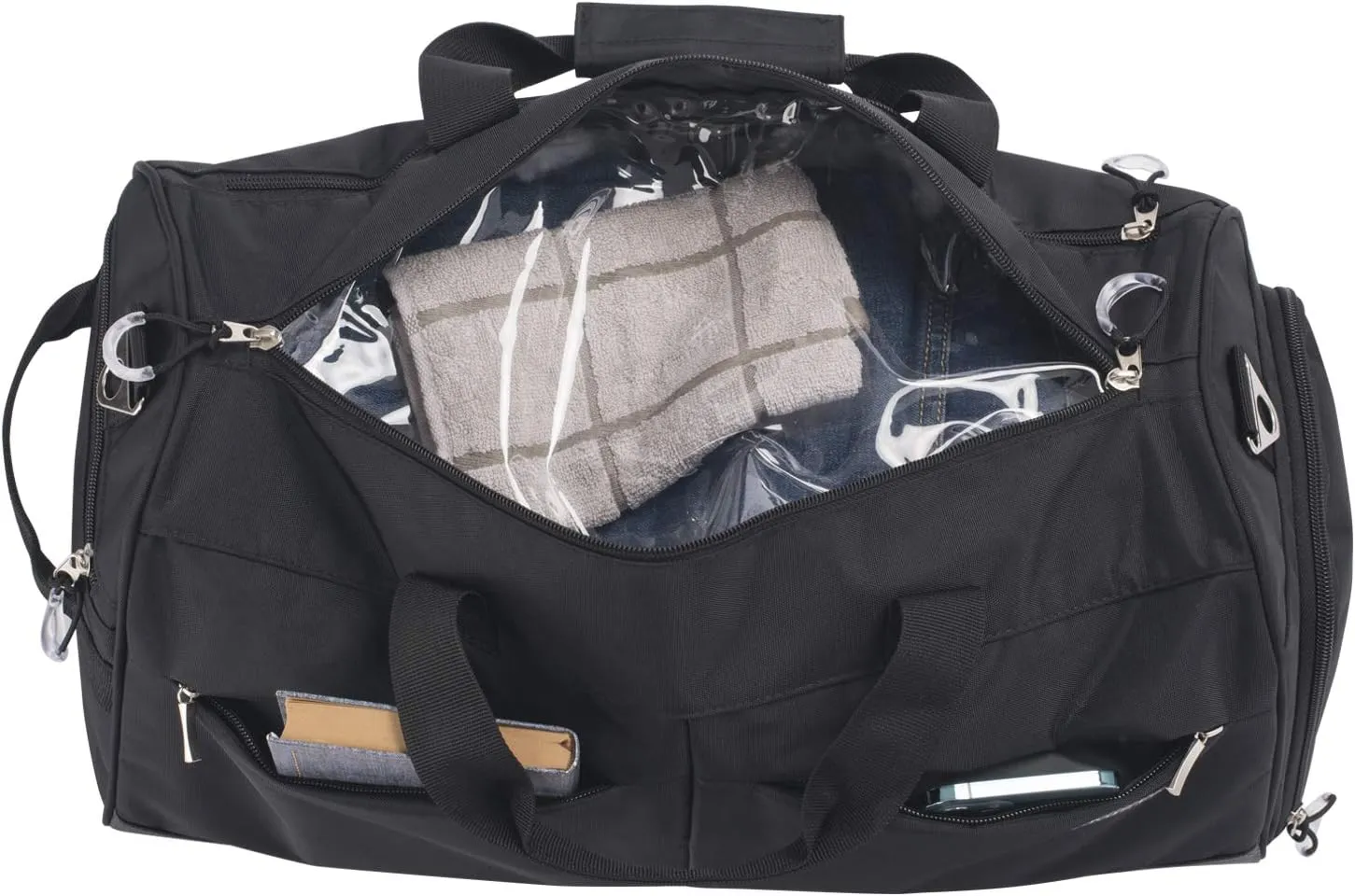 Kuston Travel Duffel Bag,45L Duffle Bag with Shoes Compartment Weekender Bag for Men Women