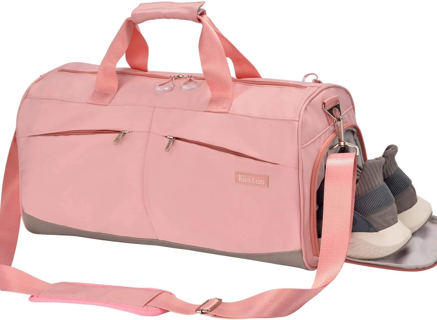 Kuston Travel Duffel Bag,45L Duffle Bag with Shoes Compartment Weekender Bag for Men Women
