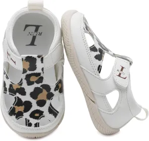 L-RUN Toddler Mary Jane Shoes Girls Casual Barefoot Sandals Breathable Princess Dress Flats Non-Slip Rubber Sole Infant First Walker Shoes for Outdoor Indoor