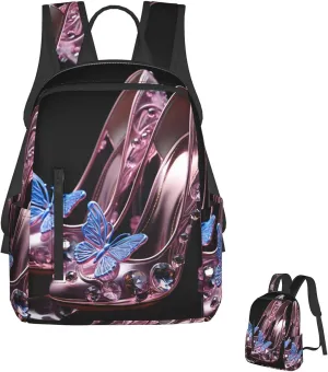 Laptop Backpack Lightweight Travel Backpack Floral Shoes Computer Bag Hiking Daypack for Men Women