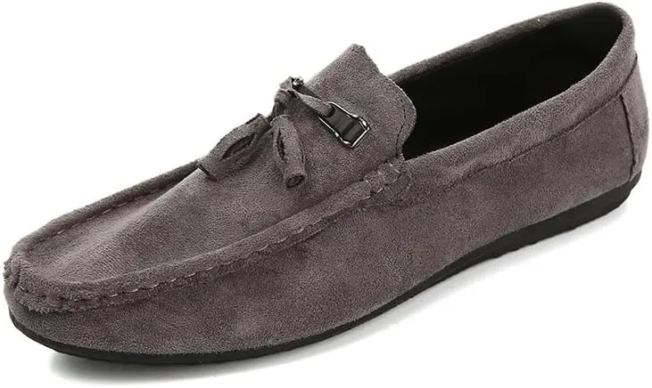 Loafers for Men Round Toe Suede Vamp with Tassel Loafer Shoes Resistant Comfortable Lightweight Prom Party Slip On