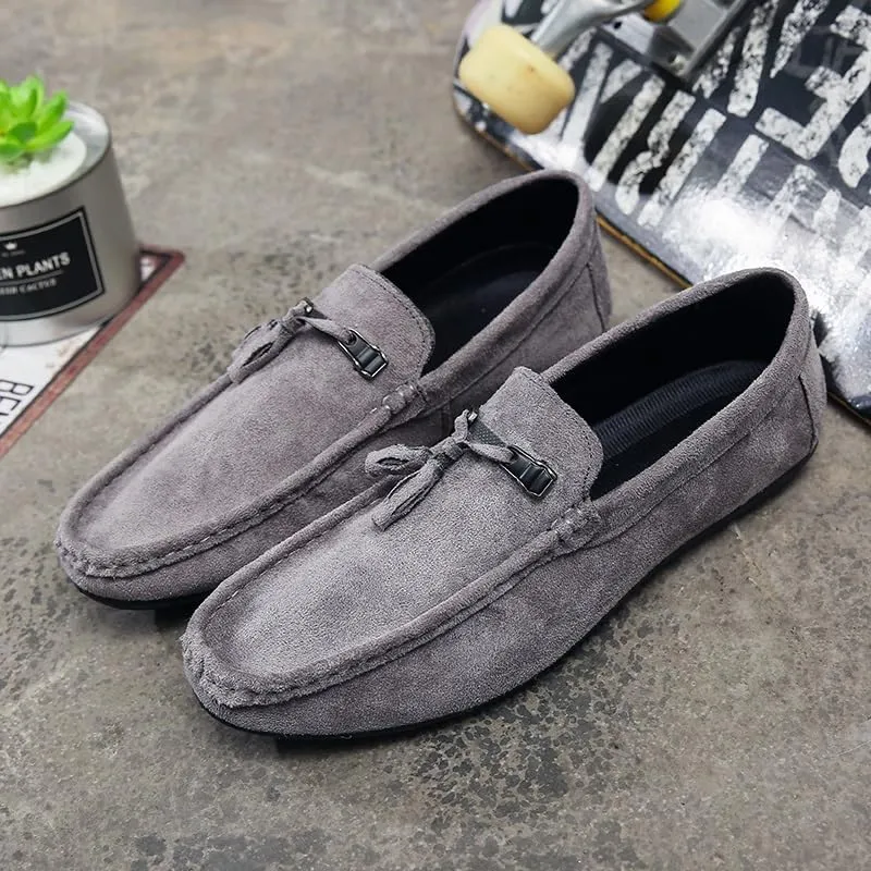 Loafers for Men Round Toe Suede Vamp with Tassel Loafer Shoes Resistant Comfortable Lightweight Prom Party Slip On
