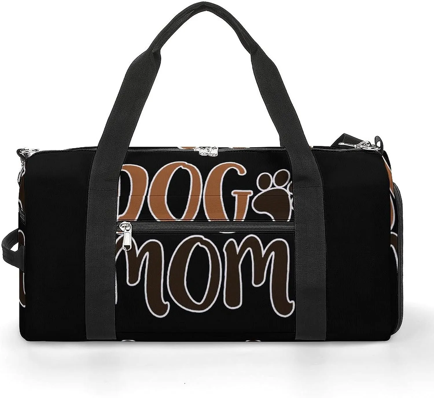 Love Dog Mom Sports Gym Bag With Shoes Compartment Lightweight Duffel Carryon Overnight Travel Pack