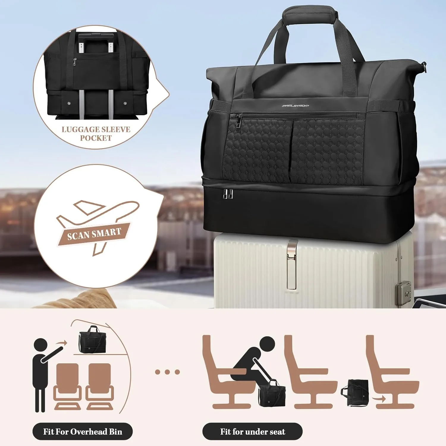 Maelstrom Gym Bag with Shoes Compartment