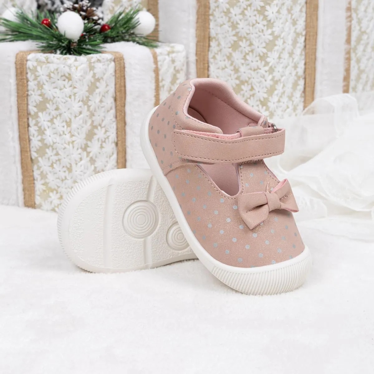 Meckior Baby Toddler Girls Walking Shoes T-Strap Dress Summer Shoes for Girls Mary Jane Non-Slip Anti-Collision Toe Lightweight First Walker Shoes Wedding Dress Shoes