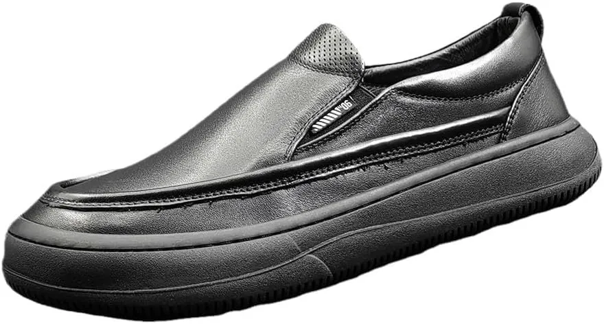 Mens Genuine Leather Dress Shoes Fashion Business Loafer for Driving Walking Wedding Outdoor Indoor Size