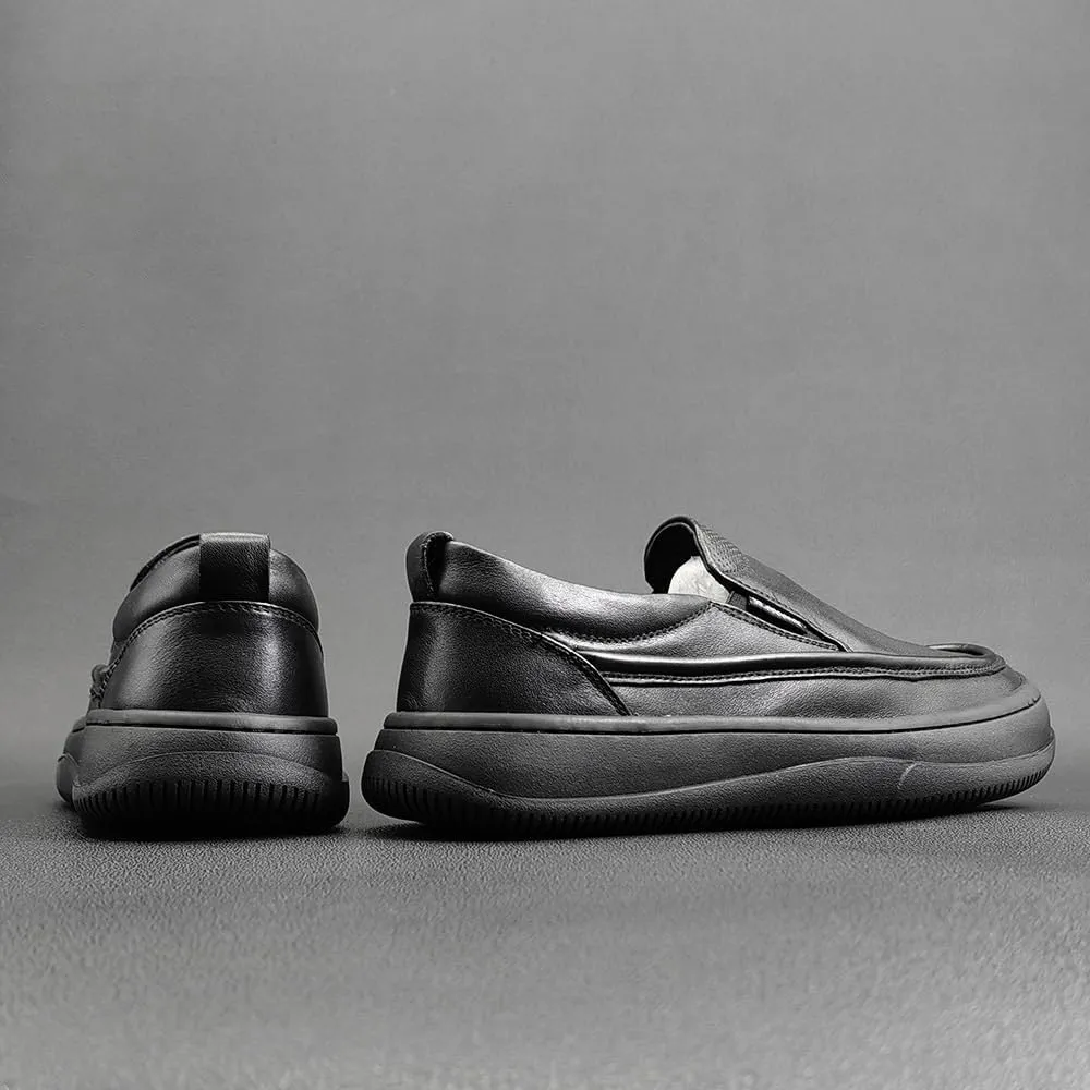 Mens Genuine Leather Dress Shoes Fashion Business Loafer for Driving Walking Wedding Outdoor Indoor Size