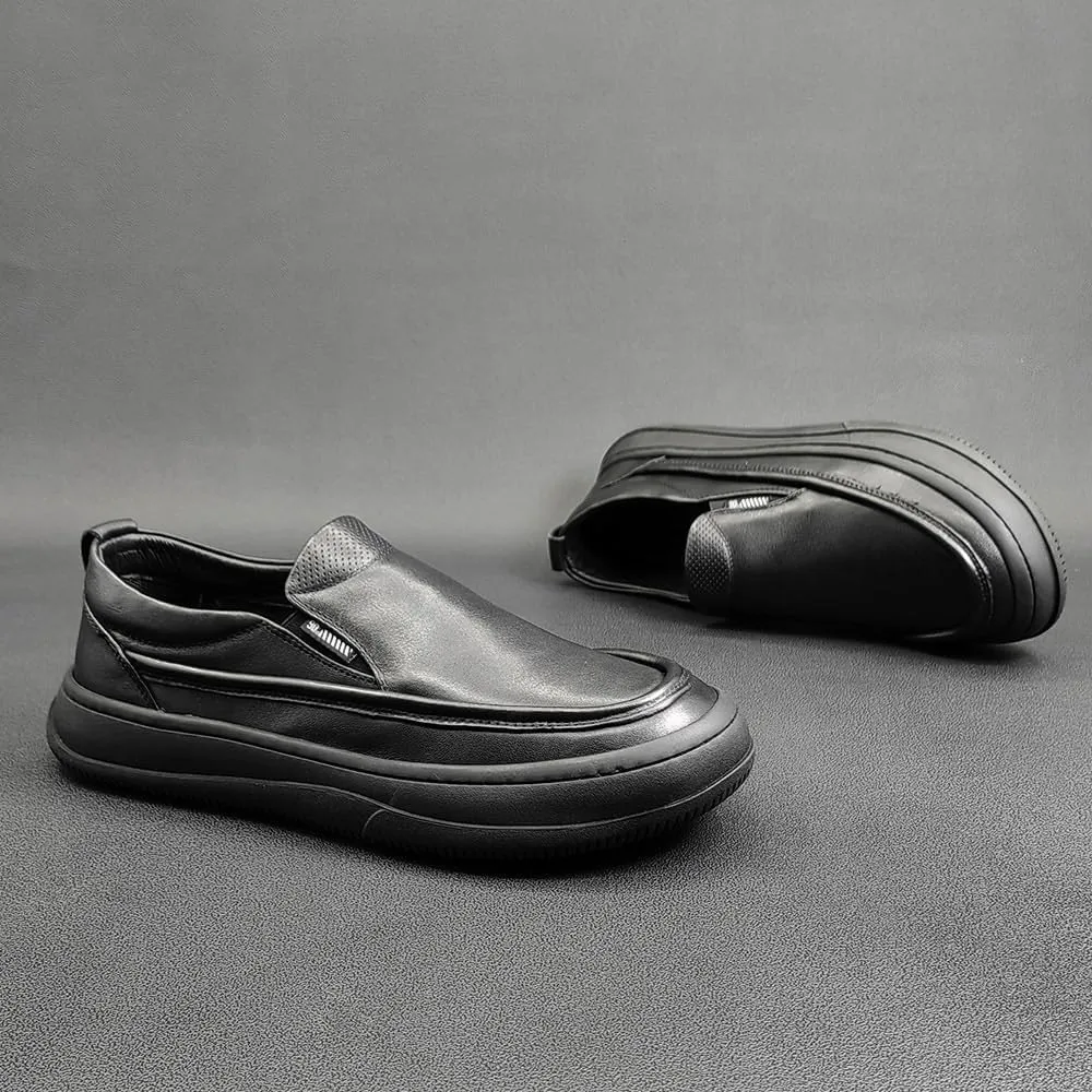 Mens Genuine Leather Dress Shoes Fashion Business Loafer for Driving Walking Wedding Outdoor Indoor Size
