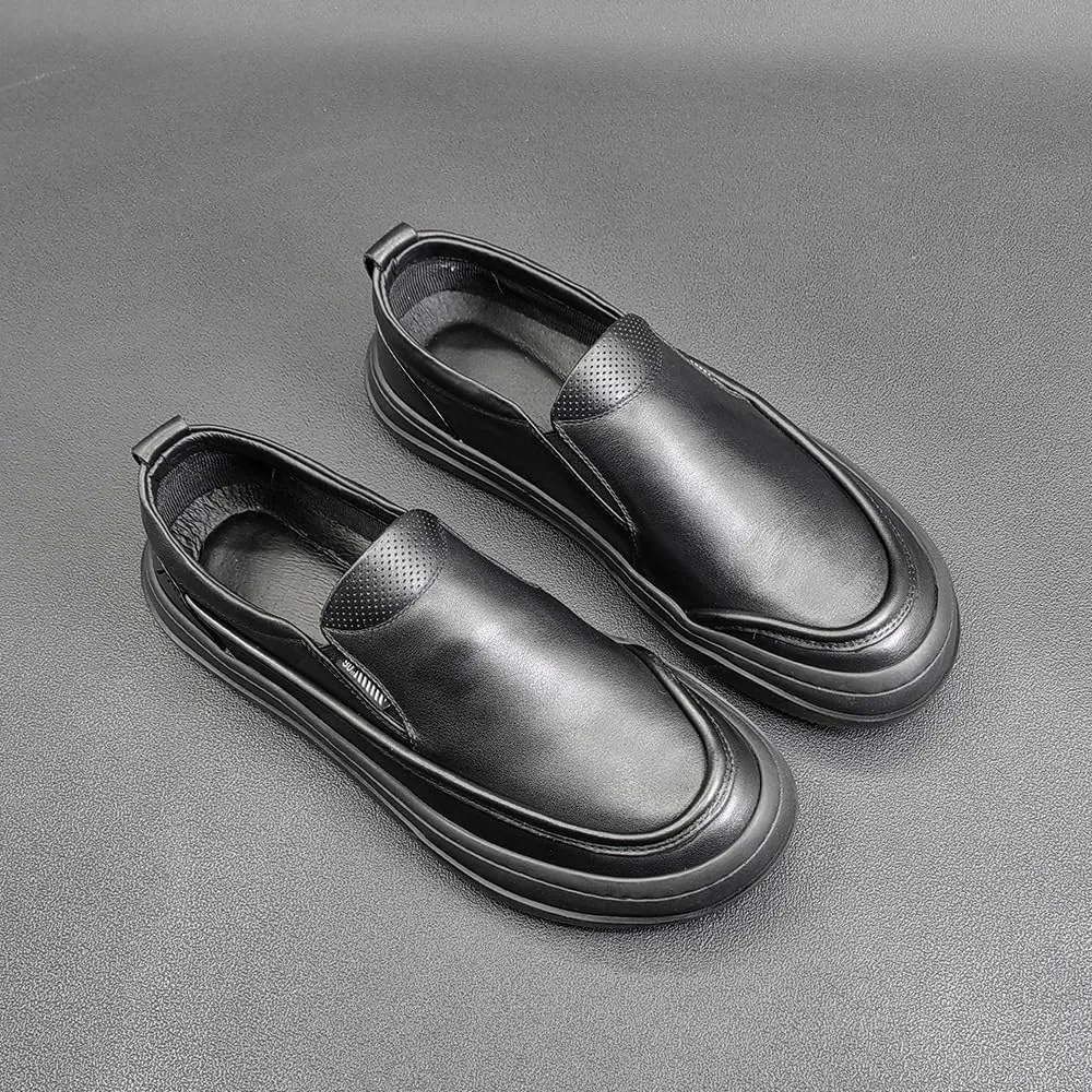 Mens Genuine Leather Dress Shoes Fashion Business Loafer for Driving Walking Wedding Outdoor Indoor Size