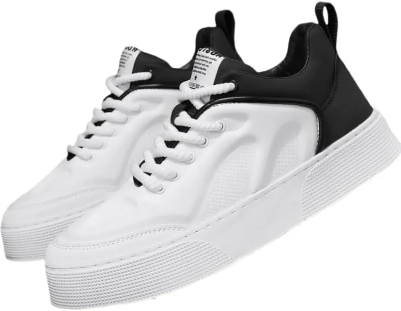 Men's Minimalist Low-Top Campus Style Shoes with Lace-Up Design for Spring Summer Autumn, Fashion Casual Sports, Sleek Design
